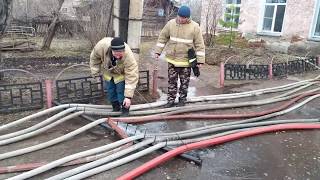 Последний клип с работы. Работа с пожарными  рукавами. Испытание. Ремонт. Маркировка.