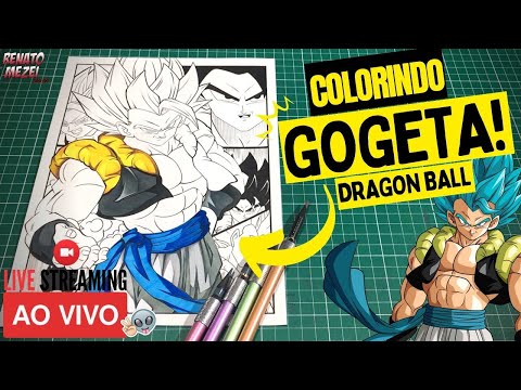 Desenhando Gogeta -DRAGON BALL SUPER Parte 2 [LIVE]