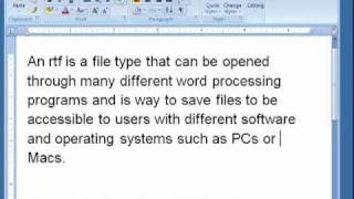 Saving an RTF