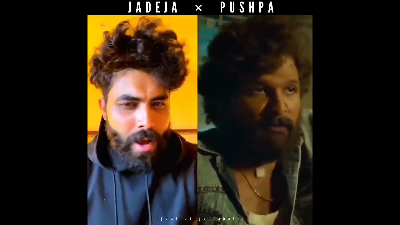 alluarjun and Ravindra Jadeja pushpa movie dialog