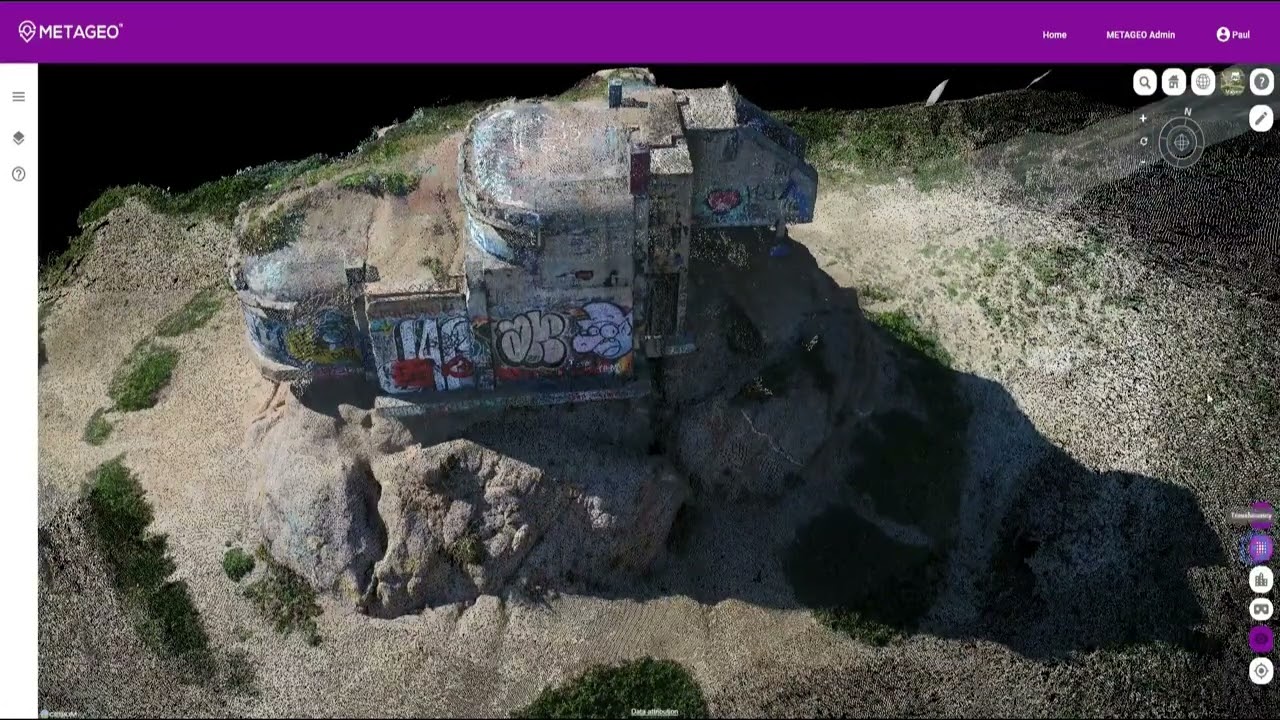 How do you share point clouds on a map?