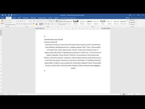 MS WORD 2016 zarovnanie textu