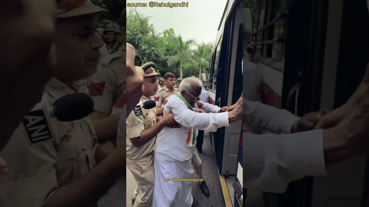 Rahul Gandhi Stopped & Detained During Protest 🚨 | What Happened? #shorts