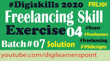 Freelancing Exercise No 4 Batch 7 Solution 2020-Digiskills-FRL101