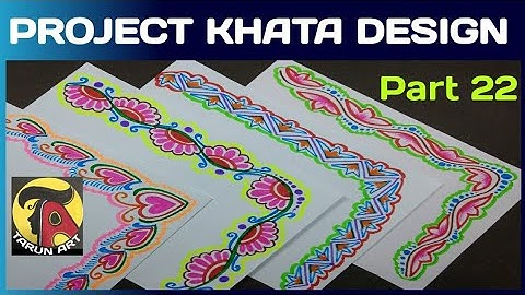 Easy project khata design. Border and corner design for student