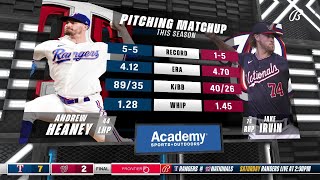 Pitching Matchup: Andrew Heaney vs. Jake Irvin | Rangers Live
