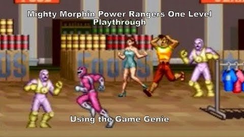 Mighty Morphin Power Rangers The Movie One Level Playthrough using the Snes Game Genie :D #Nintendo