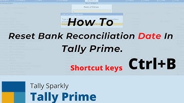 How to Reset Bank Reconciliation Date in Tally Prime | Tally tutorial in Hindi #tallyprime #tally