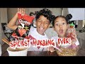 Spicy noodles flamin hot nacho doritos challenge  mukbang