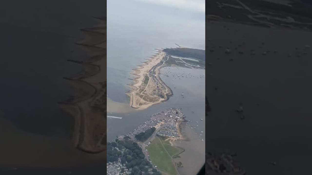 Flying over the Poole coastline 