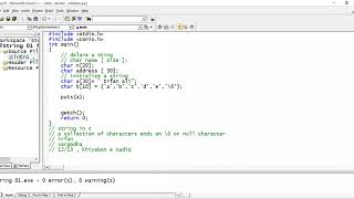String 01   intro , declare , initialize , input, output of string