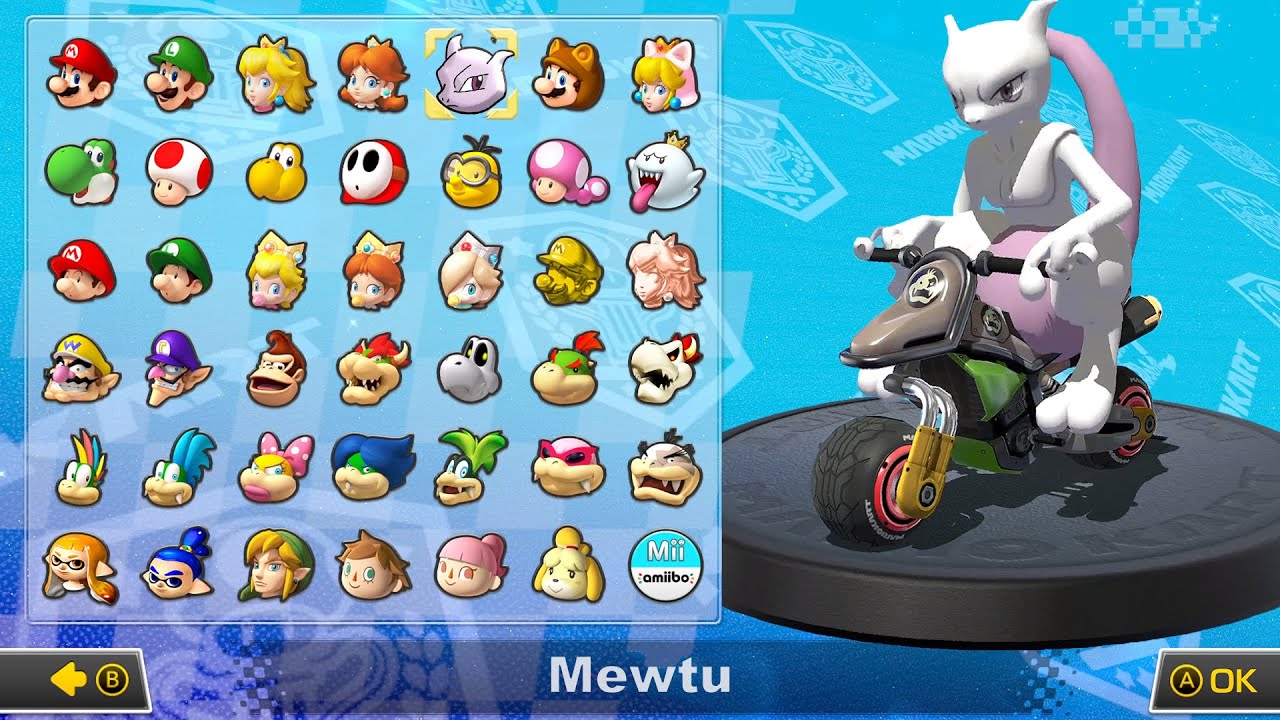 What if you play Mewtu in Mario Kart 8 Deluxe (Shell Cup) 4K