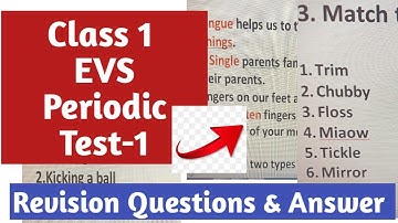 CLASS-1 EVS 1st Term Exam Revision Question Answer | Class-1 Environmental Studies/Sample paper EVS