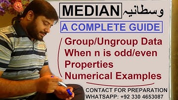 How to find median when values are even or odd? || Group/Ungroup data || Properties of median