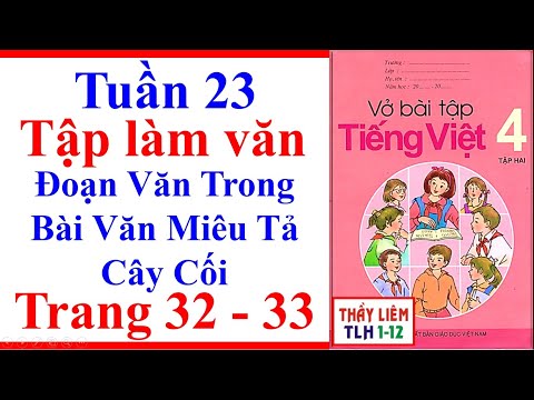 Video Vở Bài Tập Tiếng Việt Lớp 4 | Tuần 23 | Tập Làm Văn... - YouTube