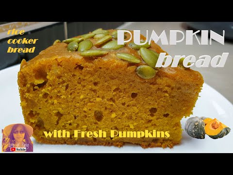 EASY RICE COOKER CAKE RECIPES: Pumpkin Bread Recipe with Fresh Pumpkin