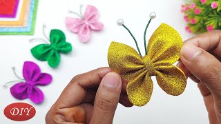 DIY: Glitter Foam Butterfly Making Tutorial | Glitter Foam Sheet Craft Ideas