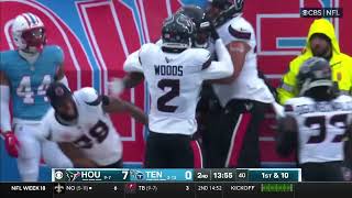 Dameon Pierce breaks free for 92 yards to punish Tennessee for wearing the old Oilers Unis