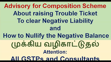 GSTR4 Negative Liability || How to Nullify it || #GSTinTamil #GSTUpdatesinTamil #LearnGST