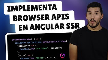 AfterNextRender en Angular: ejecuta APIs del navegador con SSR