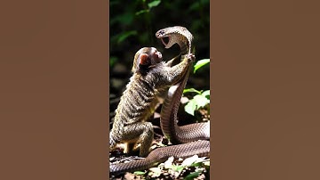 Small Monkey Just Angry The Cobra #nature #kingcobra #monkey #snake