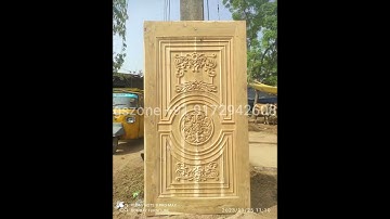 gszone door design output on cnc router #gszone #design #cncrouter #artcam #doordesign #wood