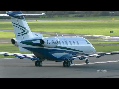 Brand New Pilatus PC-24 EJ-MACK - Landing, taxi/shutdown & Take off - Gloucestershire Airport