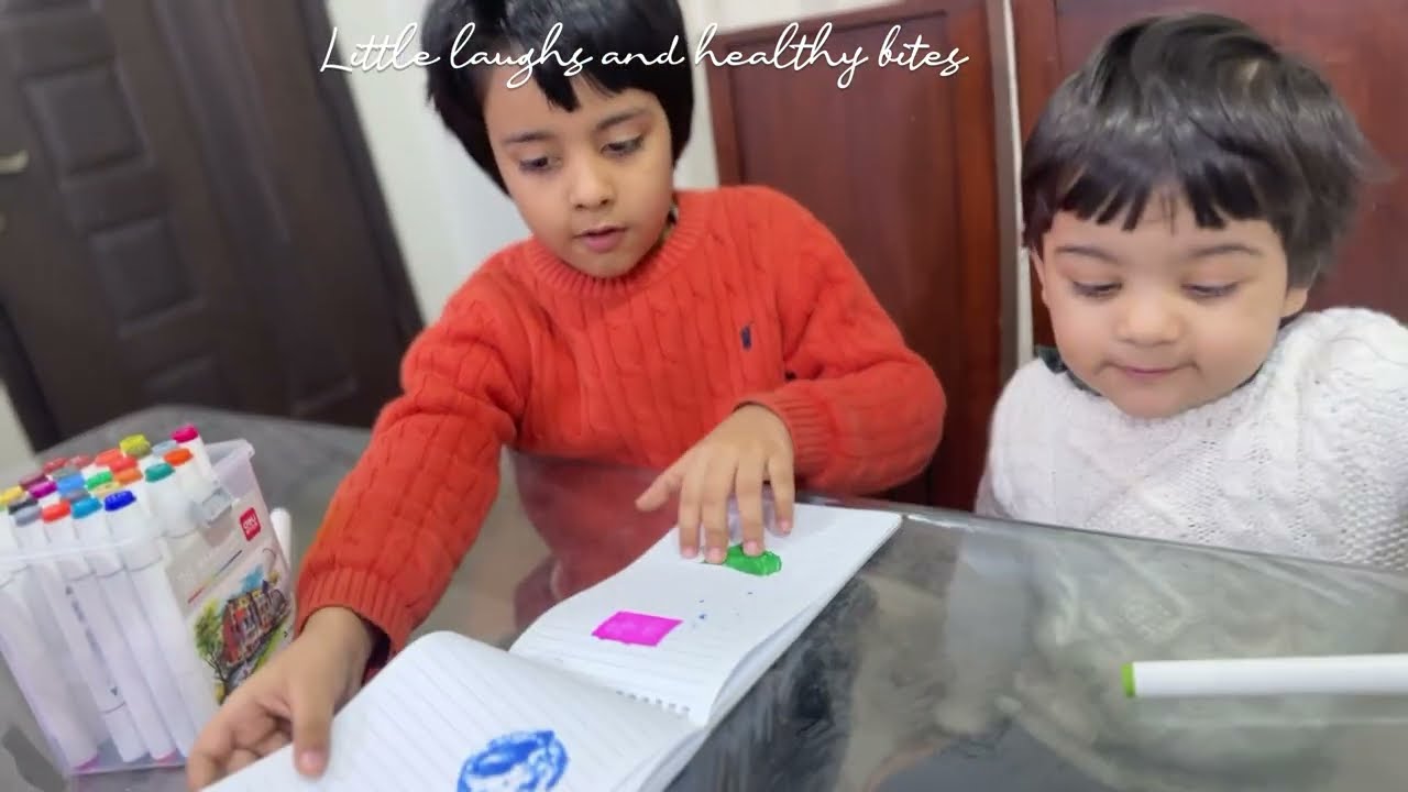 21 Months Old Baby Identifying Colors 🖍️| Cute Learning with Big Brother 