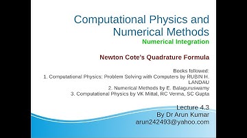 Lecture 4.3: Newton Cote