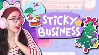 I made FESTIVE stickers in Sticky Business!! #5