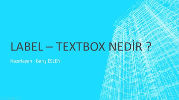 ASP.NET | Label ve TextBox Nedir ?