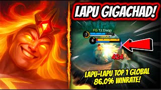 Por Este Motivo Lapu Es Dios En Linea De Exp Lapu Lapu Top 1 Global 86% Winrate Mobile Legends