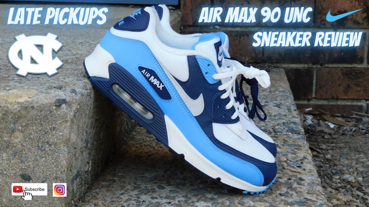 nike air max 90 unc blue