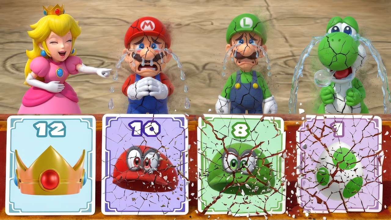 マリオパーティシリーズ】ピーチ姫が全員撃破！マリオ・ルイージ