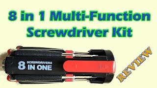 8 in 1 Multi-Function Screwdriver Kit With LED Torch - REVIEW | Som Tips