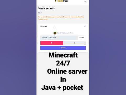Minecraft java+ PE server IP port - YouTube