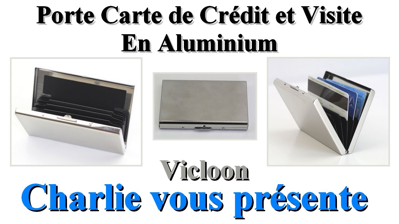 Porte-cartes En Aluminium Anti-RFID - Protection Des Cartes Bancaires - Format Compact 10,6 X 6,2 Cm - Neuf