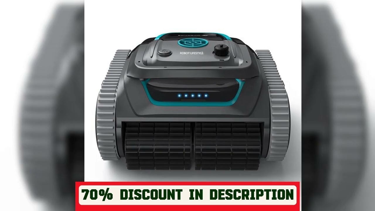 A must-have product! Robot Swimming Pool Cleaner Cordless APP Control Rechargeable Lithium Battery