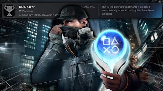 I FINALLY Platinum'd Watch Dogs and ITS PHENOMENAL