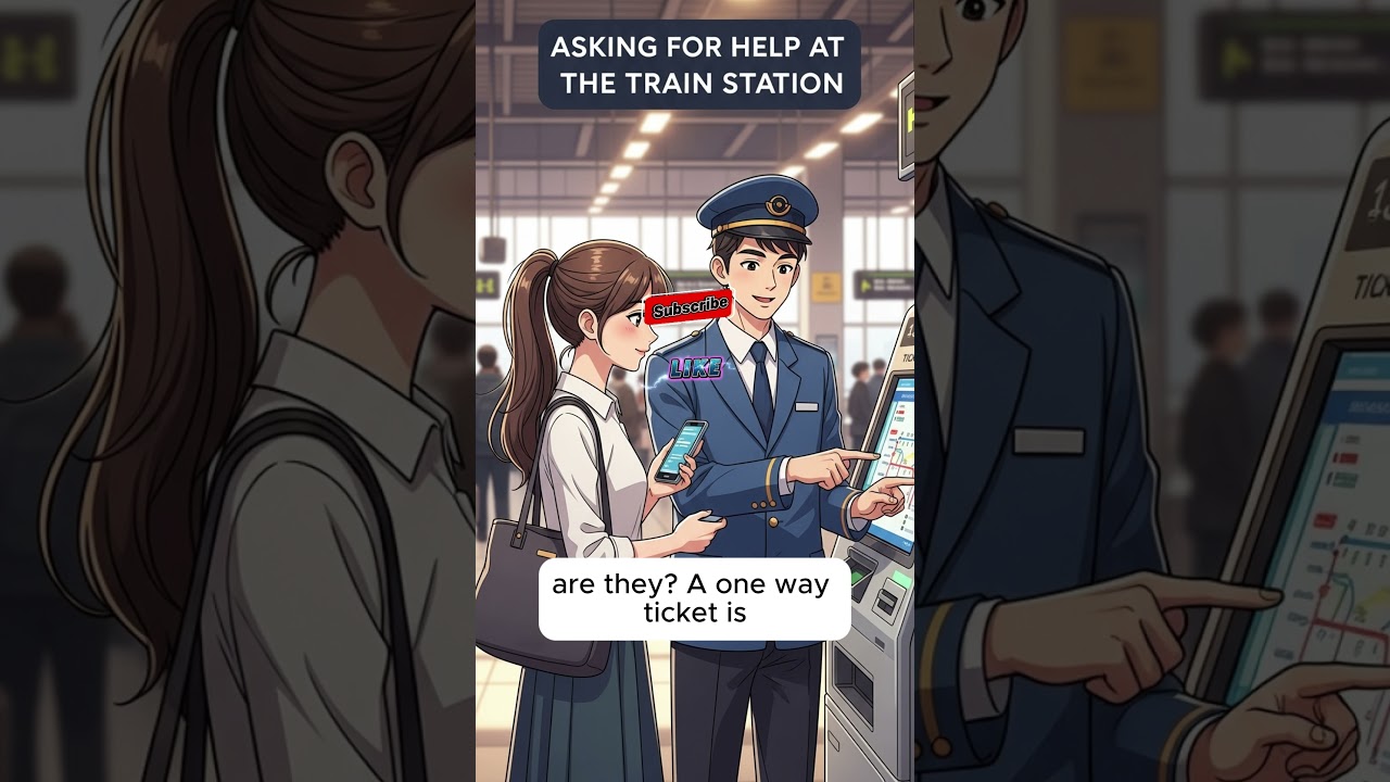 Asking for Help at the Train Station | Simple English Dialogue​​ 