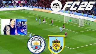 MANCHESTER CITY X BURNLEY PREMIER LEAGUE 2026 SIMULAÇÃO FUTEBOL EA FC 26