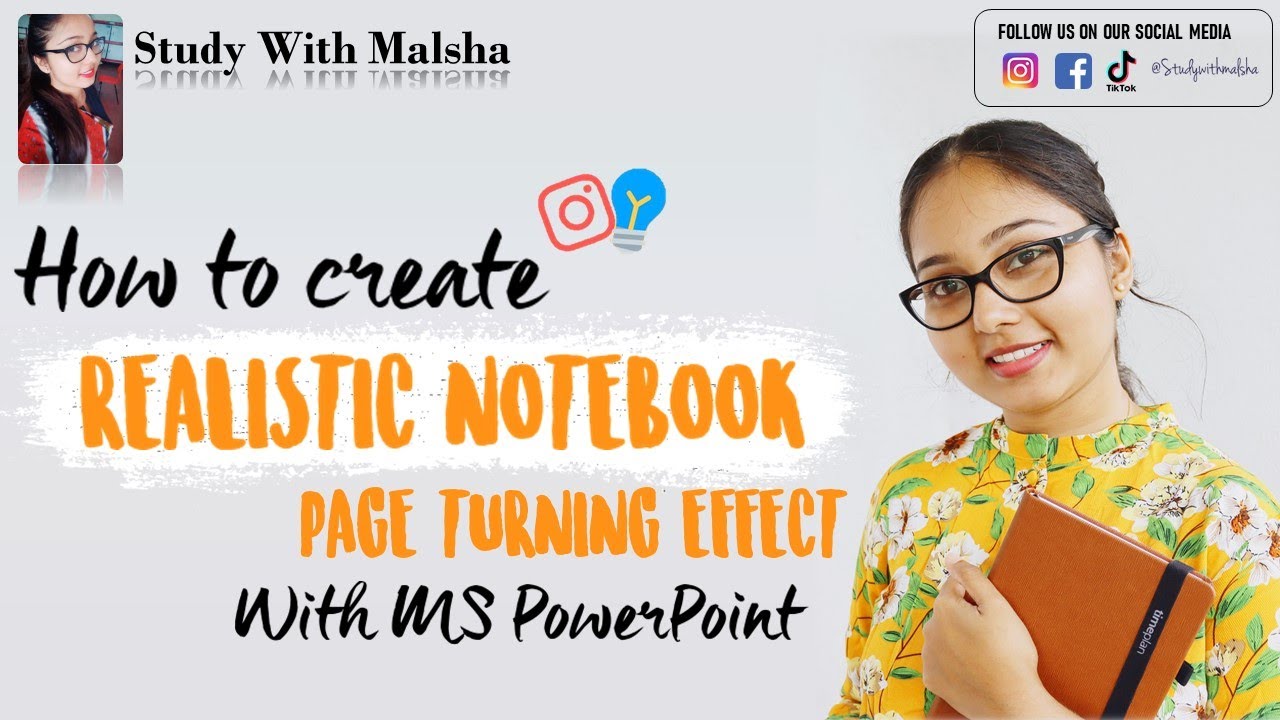 How to make a Realistic Notebook Design in PowerPoint | MS PowerPoint ...
