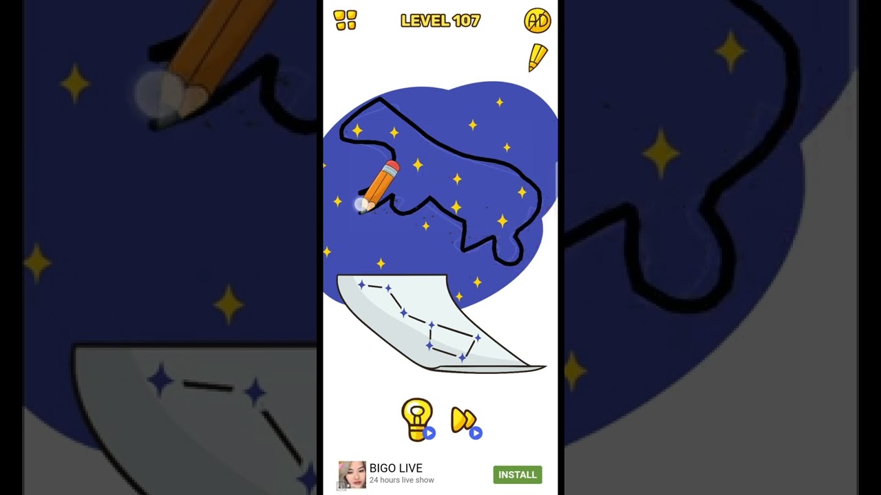 tricky lines levels 107 draw the part walk though