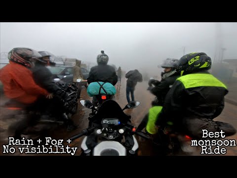 Best Monsoon Ride | Rain+Fog+No Visibility | Ride to Chikmanglur Part 2