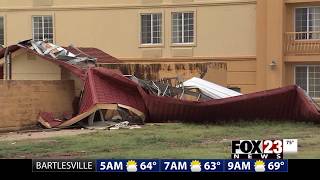 Hotel guests woken up by tornado in Tulsa