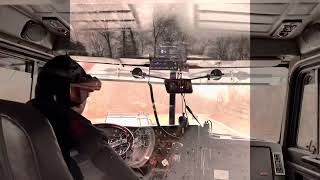 Detroit 60 series operating Trail-eze slide axle trailer