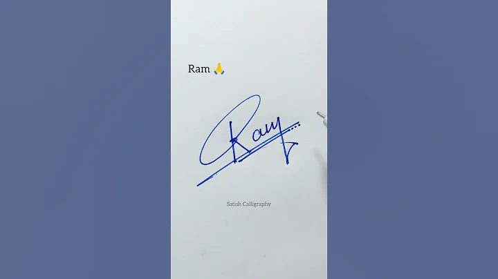 Ram Signature Design #signature #satishcalligraphy #shorts