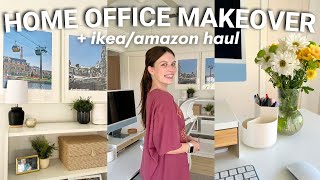 HOME OFFICE MAKEOVER (work from home setup) + Ikea & Amazon Office Haul