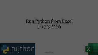 Run Python from Excel