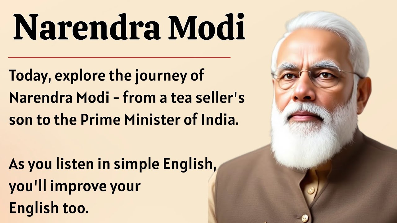 Narendra Modi Biography || Learn English Through Story Level 2 || Speak English Fluently ✅